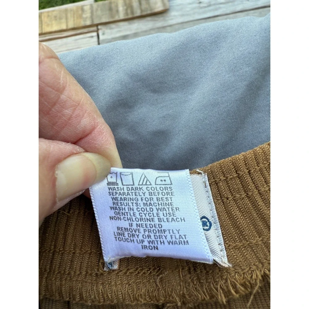 Koret‎ City Blues Womens Faux Corduroy Pants Size 14 Elastic Waist Straight Leg